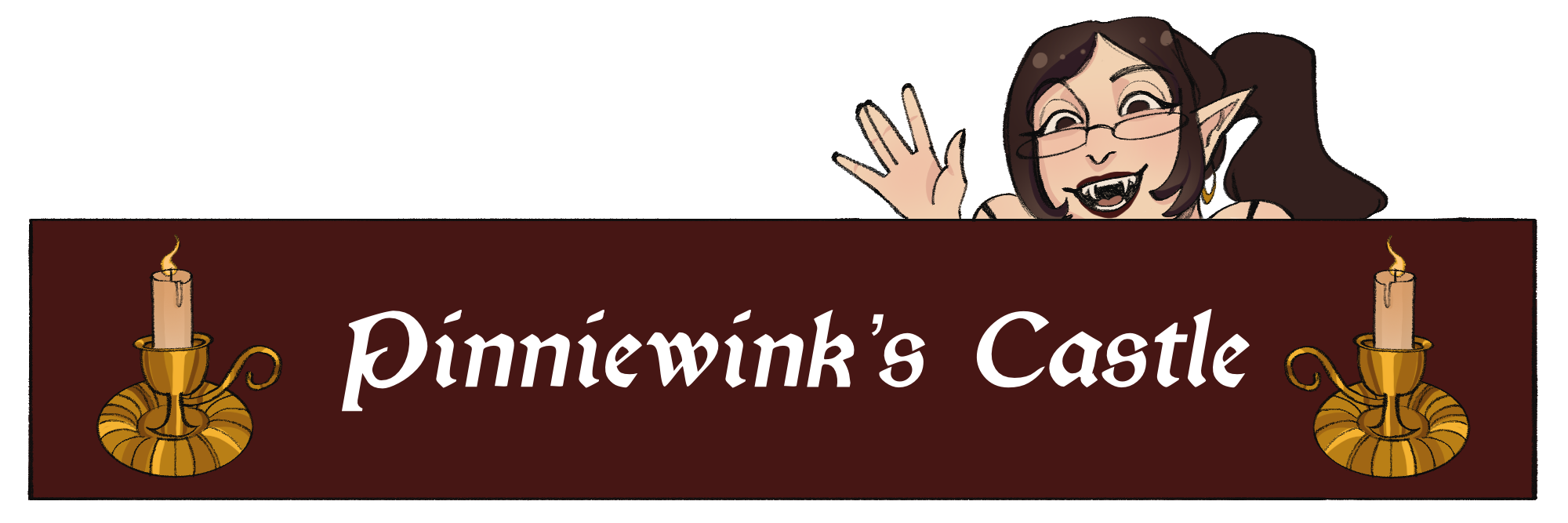 a banner that says pinniewink's castle
